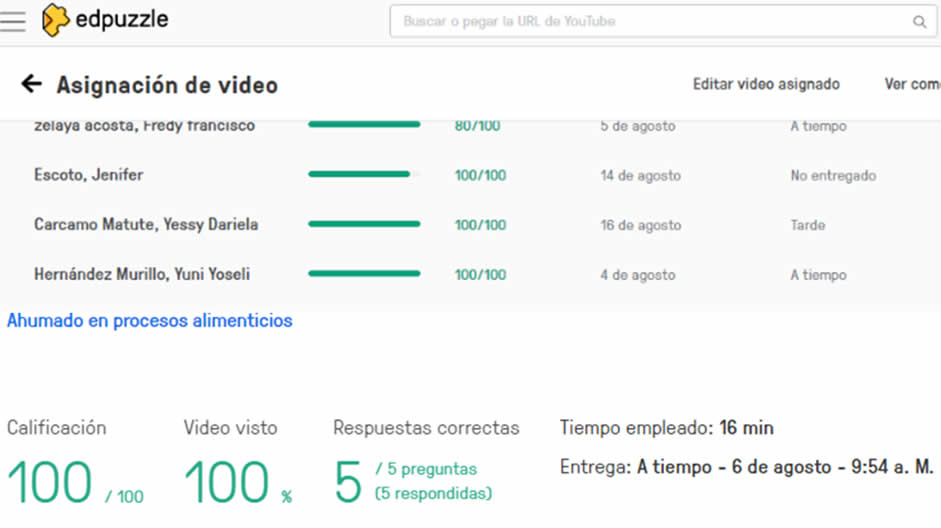 Recurso tecnológico Edpuzzle